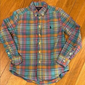 Polo by Ralph Lauren Classic Blue and Yellow Plaid Button Down